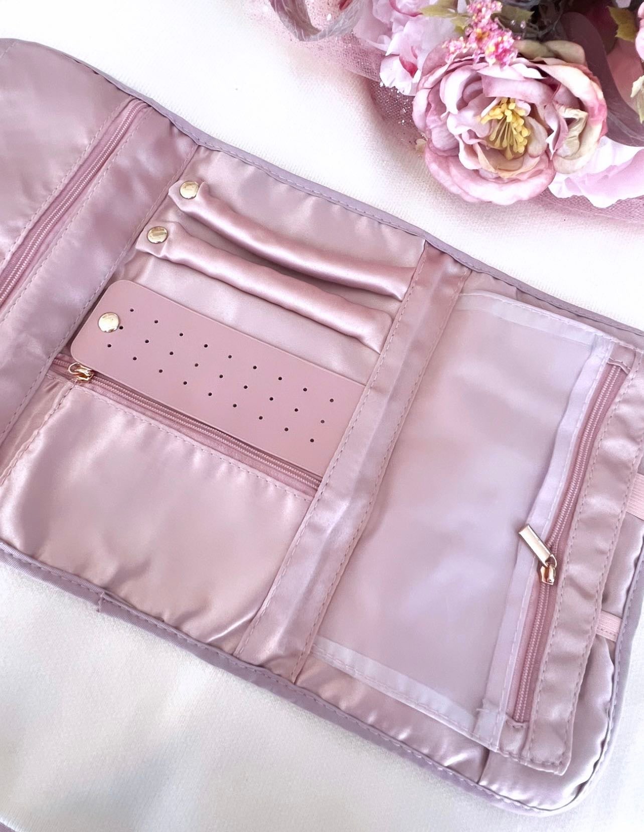 Trousse bijoux rose