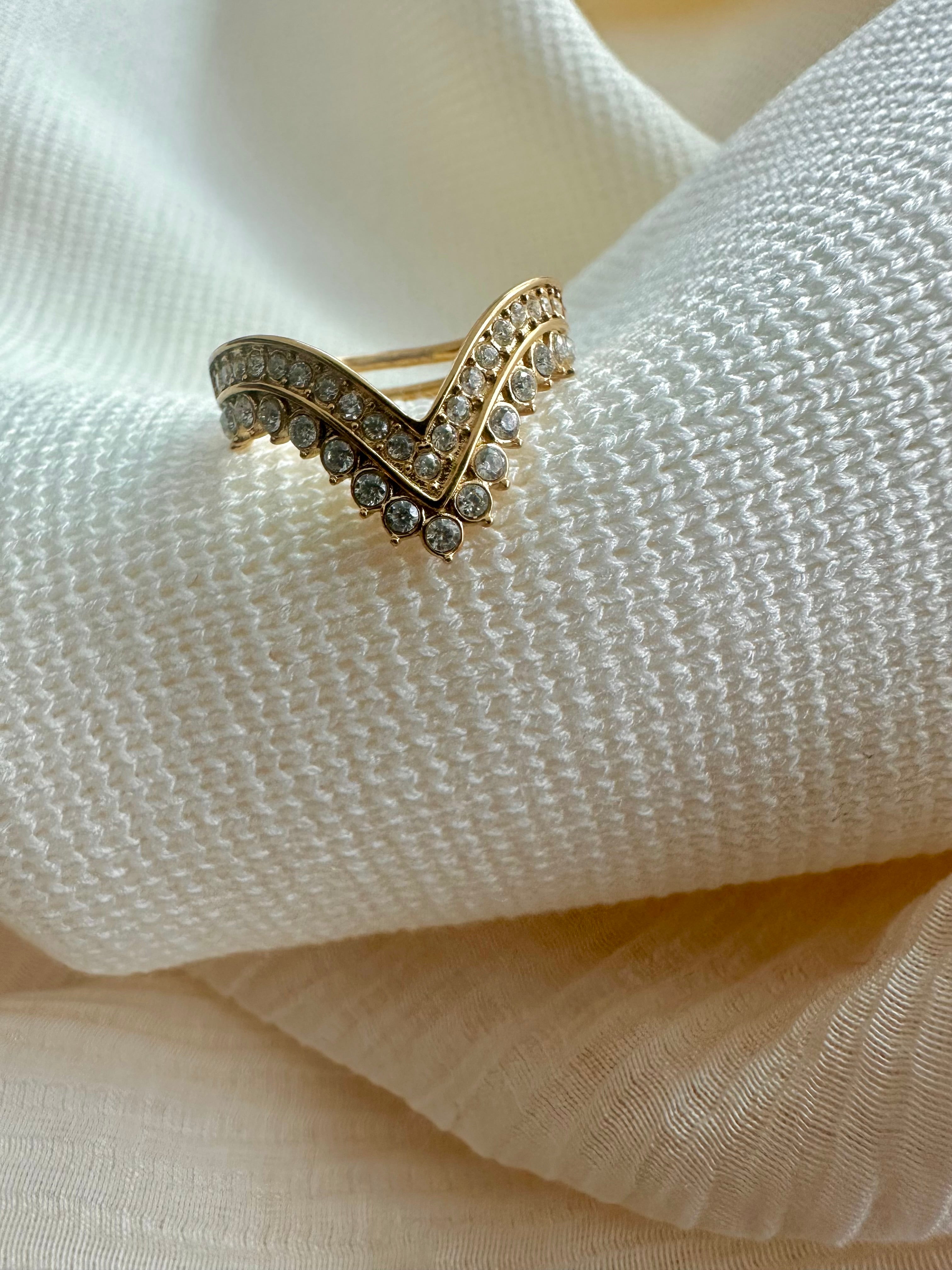 Bague, strass N49
