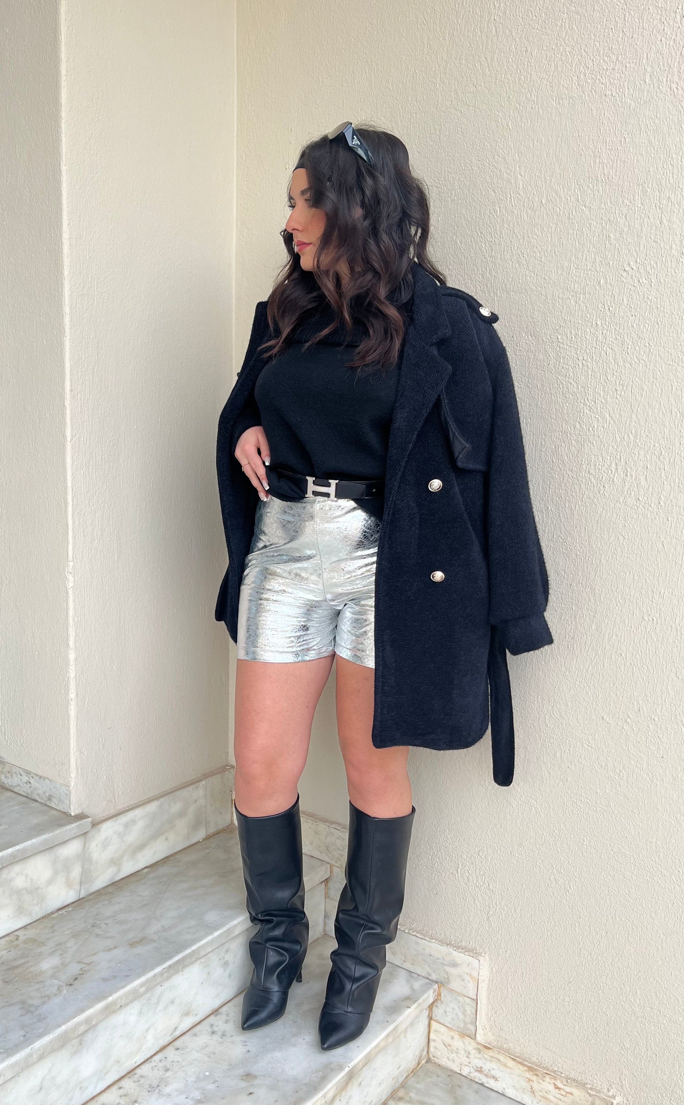 Short argenté Noélie